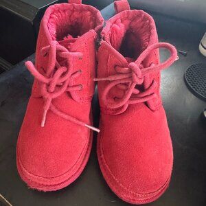 Ugg Red booties unisex size 12